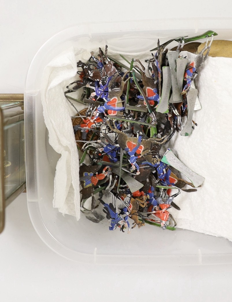 Medals, toy soldiers, medals, coinage and carriage clock